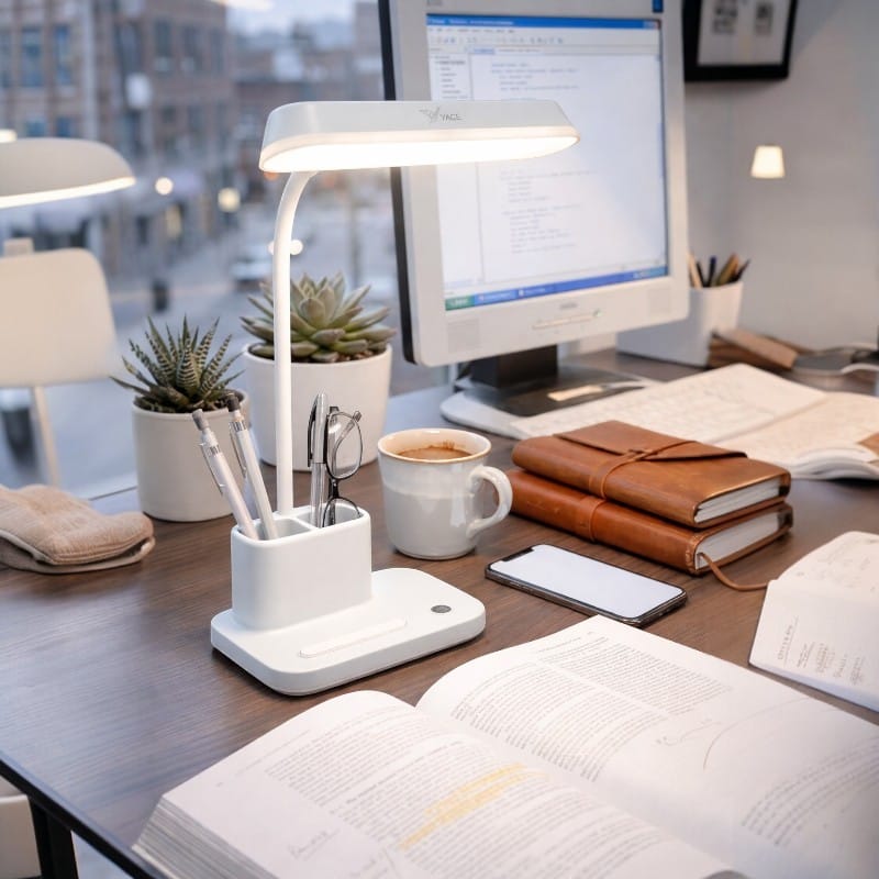 Rechargeable LED Folding Desk Lamp Eye Protection Touch Dimming Working Reading Table Lamp-000788